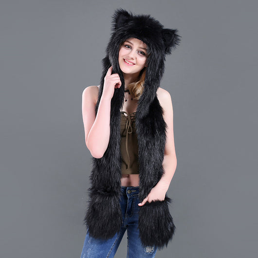 Gorro Infantil de Peluche con Bufanda y Guantes - Diseño de Dibujos Animados - Image 13