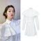 Vestido Camisero Blanco con Volantes