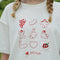 Playera de Manga Corta con Parche Bordado Estampado