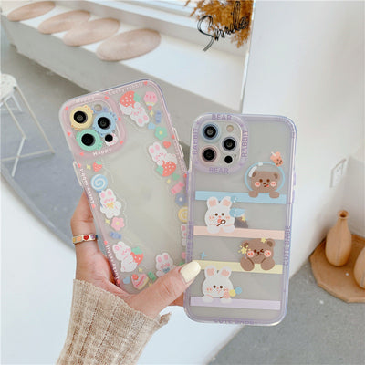 Funda para Celular con Diseño Adorable de Conejo y Oso Cartoon - Image 10
