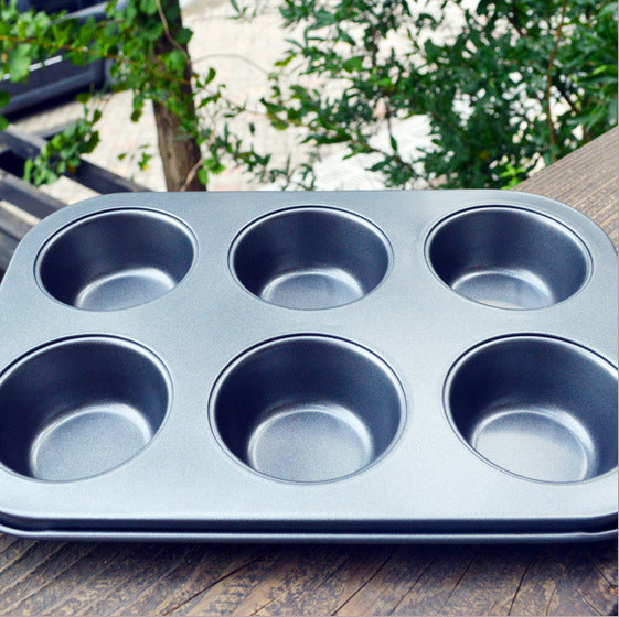 Bandeja Redonda para Hornear 6 Cupcakes - Molde Antiadherente de Calidad Profesional
