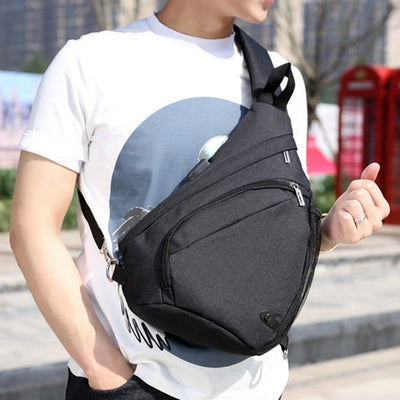 Bolsa de Pecho para Hombre con Compartimento para Botella y Puerto USB - Image 4