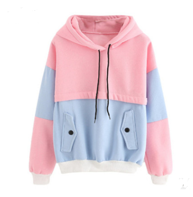 Sudadera con Capucha Casual de Manga Larga Bicolor - Otoño Invierno - Image 4