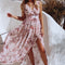 Vestido de Gasa Estampado Elegante