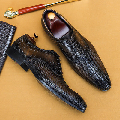 Zapatos Formales de Cuero Premium para Hombre - Diseño Puntiagudo Ejecutivo - Image 14