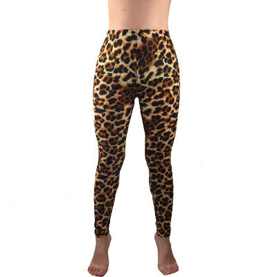 Leggings Estampado Leopardo Ajustados Talla Grande Mujer - Pantalón Deportivo Elástico