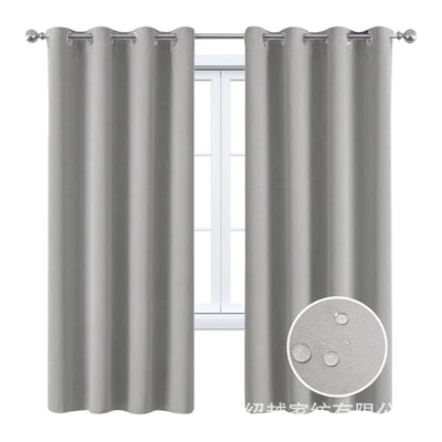 Close-up of a navy blue blackout curtain, showcasing the fabric texture and the black lining on the back. - Image 10