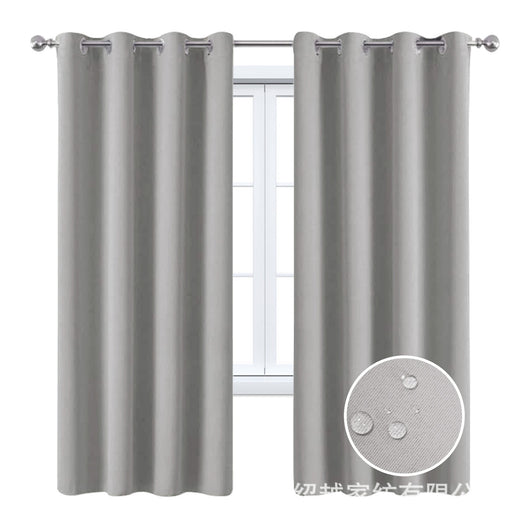 Close-up of a navy blue blackout curtain, showcasing the fabric texture and the black lining on the back. - Image 10