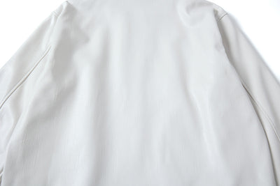Chaqueta de Cuero PU Estilo Motociclista Americana con Parches - Image 14