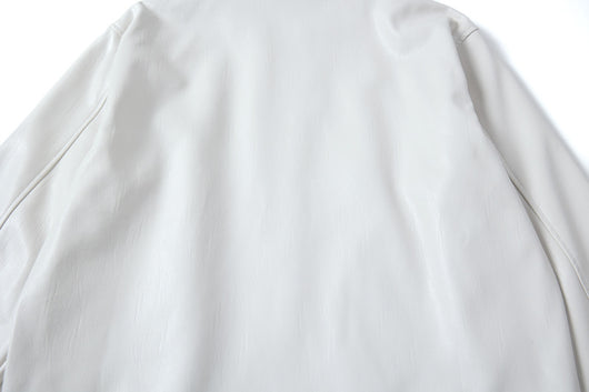 Chaqueta de Cuero PU Estilo Motociclista Americana con Parches - Image 14