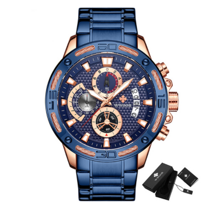 Reloj de Acero Inoxidable para Hombre con Movimiento de Cuarzo - Image 26