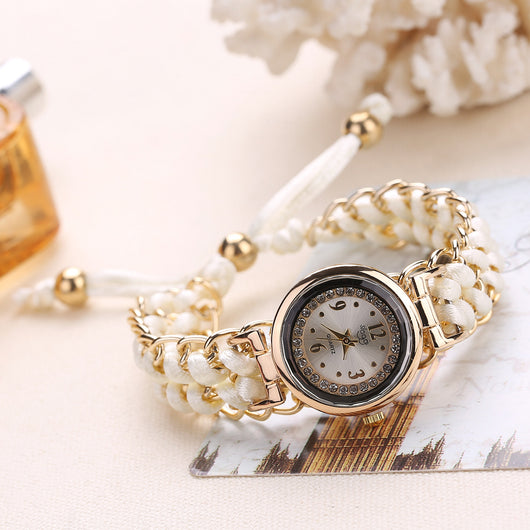 Reloj de Moda Casual para Mujer con Cadena de Cuerda Tejida y Movimiento de Cuarzo - Image 10