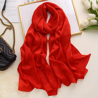 Pañuelo de Satén Liso Estilo Coreano para Mujer - Image 14