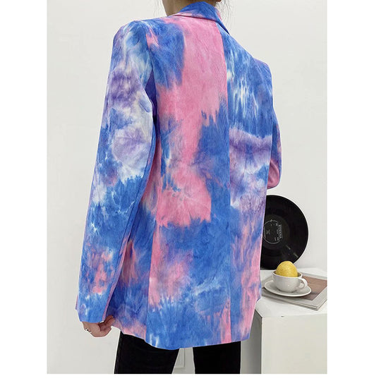 Saco Cruzado Tie-Dye en Poliéster - Diseño Moderno y Versátil - Image 9