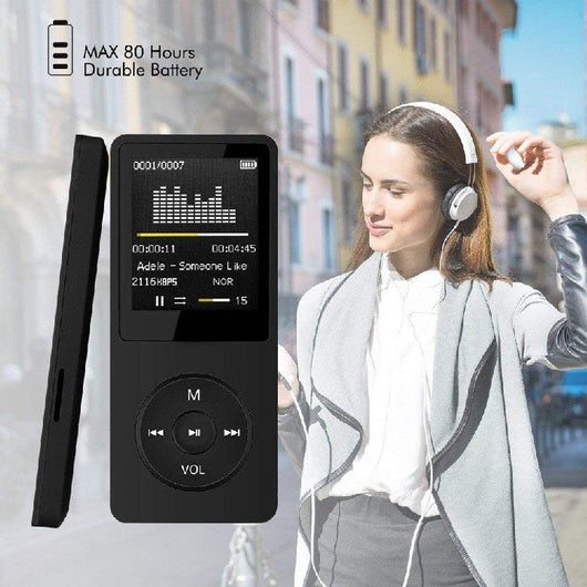 Reproductor MP3/MP4 Portátil con Pantalla 1.8" y Ranura para Tarjeta de Memoria