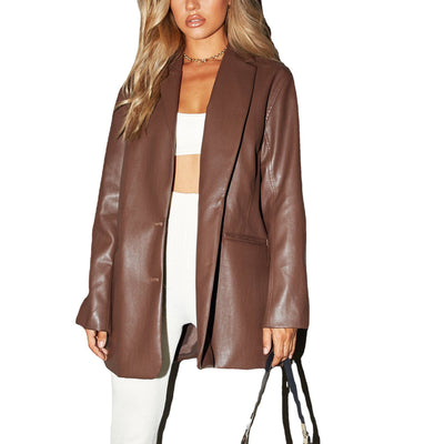 Abrigo de Cuero Premium Europeo y Americano - Traje Cálido - Image 8