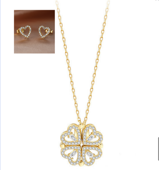 Collar Trébol de Cuatro Hojas Desmontable con Circones - Cadena Corta Multiuso para Mujer - Image 15