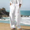 Pantalones de Lino Cómodos con Cintura Elástica - Transpirables para Exterior