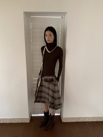 Suéter de Lana Slim Fit Bicolor con Contraste para Mujer - Image 9