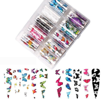 Calcomanías Luminosas para Uñas con Transferencia Térmica - Diseño Mariposa - Image 4