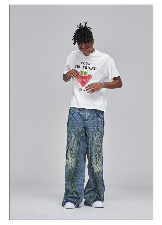 Jeans Anchos Desgastados Estilo Industrial American Street - Image 14