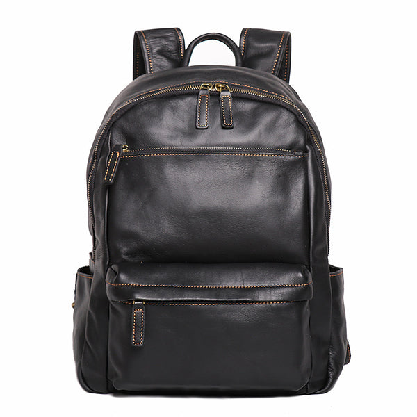 Mochila de Cuero para Laptop 14 pulgadas - Bolsa de Viaje Profesional Outdoor