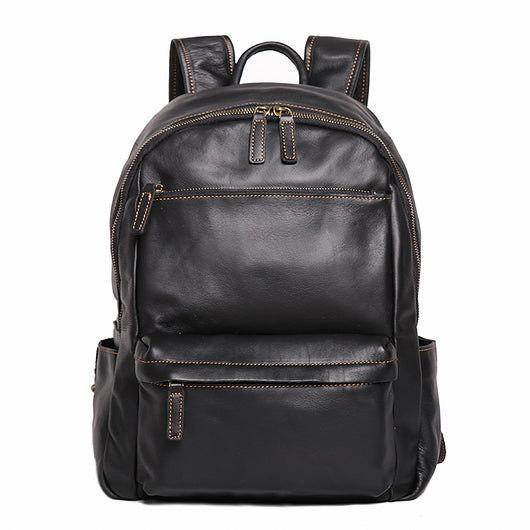 Mochila de Cuero para Laptop 14 pulgadas - Bolsa de Viaje Profesional Outdoor - Image 2