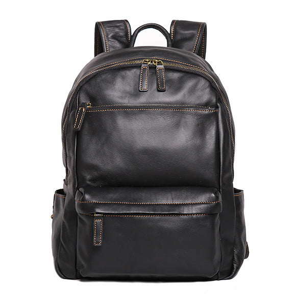 Mochila de Cuero para Laptop 14 pulgadas - Bolsa de Viaje Profesional Outdoor