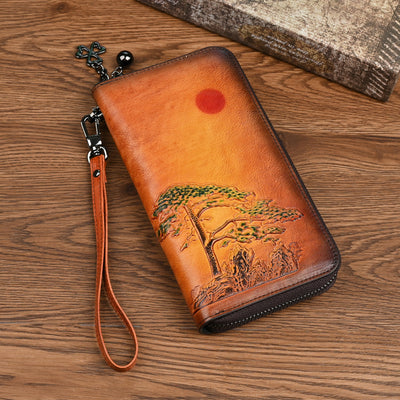 Cartera Larga de Cuero para Mujer Amanecer