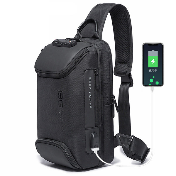 Mochila de Pecho con Carga USB para Aventuras al Aire Libre
