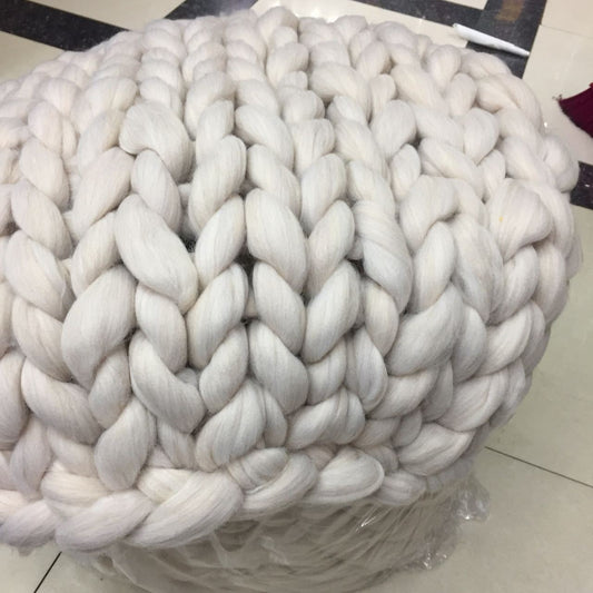 Manta de Lana Merino Tejida a Mano - Súper Gruesa y Reguladora de Temperatura - Image 2