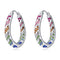 Aretes Ovalados de Cristal y Diamante