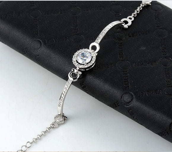 Pulsera de Circonia con Diseño Hearts and Arrows