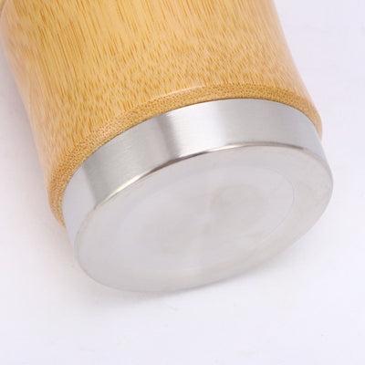 Termo Vacío de Acero Inoxidable con Bambú - Image 3
