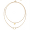 New Summer Multi Layer Sequined Choker Necklace For Women Dorado Color Double Layer Round Pendant Necklace Fashion Jewelry Golden