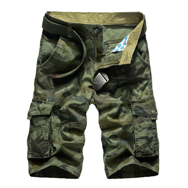 Pantalones Cortos Cargo Camuflaje Algodón para Hombre - Comodidad Relajada Verano
