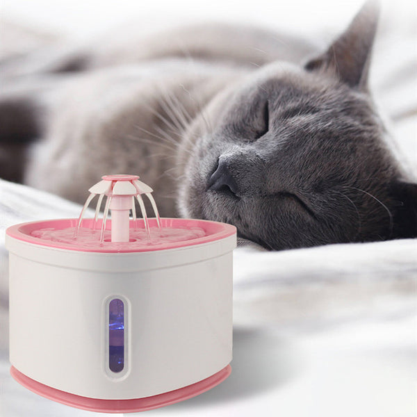 Fuente Automática para Mascotas con LED y Carga USB