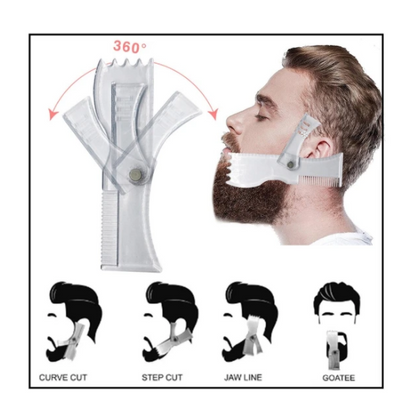 Peine Plantilla para Dar Forma a la Barba con Peines Giratorios Integrados - Image 3