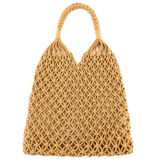Bolsa Tejida de Malla Hueca - Bolso Casual de Paja Transpirable - Image 8