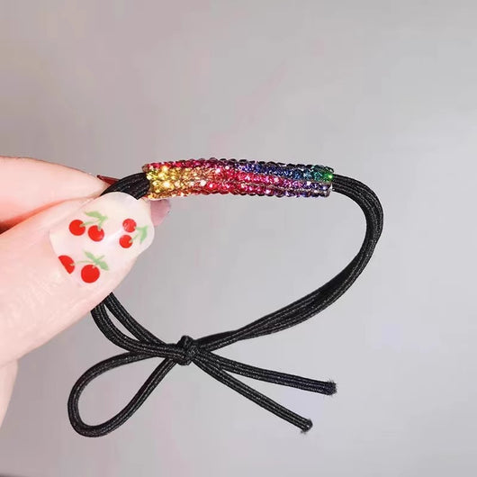 Aro Elástico para Cabello con Cristales Diamante - Accesorio Elegante para Coleta