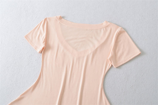 Blusa de Verano Ajustada al Talle con Escote en V y Manga Corta - Image 20