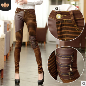 Pantalones de Cuero PU Ajustados para Mujer - Lápiz Elástico Talla Grande - Image 4