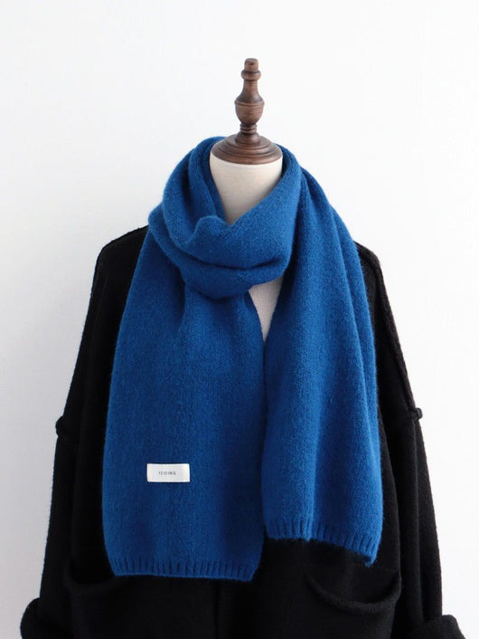 Bufanda Cálida de Color Liso para Mujer - Otoño e Invierno - Image 17