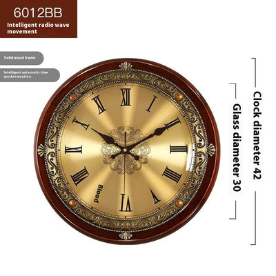 Reloj de Pared Elegante en Madera Maciza - Diseño Moderno Cuarzo - Image 4