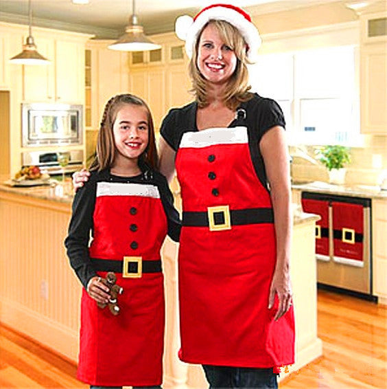 Delantal Navideño Rojo para Mujer - Perfecto para Cocina y Regalos