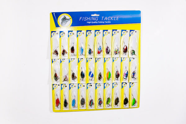 Set de 30 Anzuelos Artificiales para Pesca Deportiva