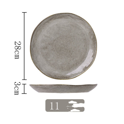 Plato para Bistec de Cerámica Artesanal Estilo Hotel - Image 19