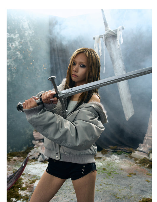Chaqueta de Piel de Visón Tallada para Invierno - Estilo Air Force - Image 3
