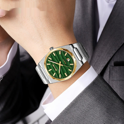 Reloj para Hombre con Banda de Acero y Función Calendario - Image 3