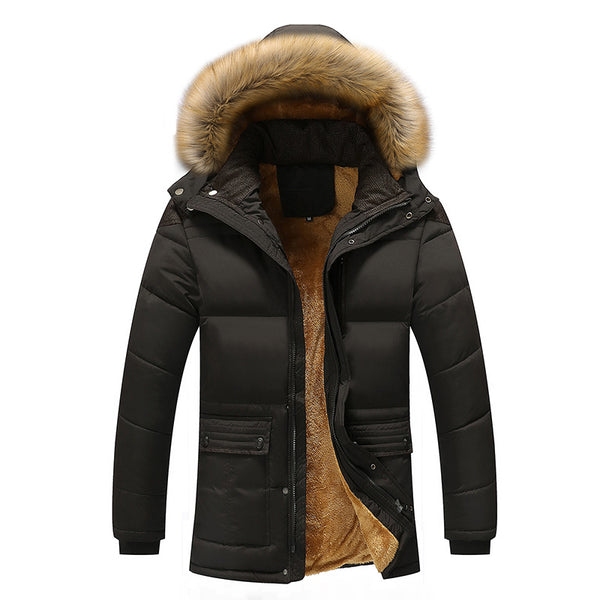 Chaqueta de Invierno para Hombre con Forro Aterciopelado - Estilo Coreano